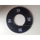 Maatring 9cm zwart/wit 51 